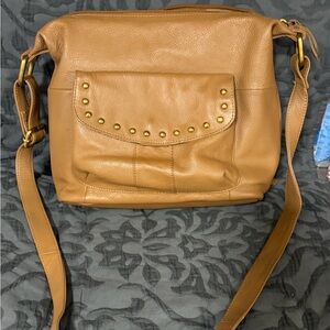 Great American Leather Works Shoulder Bag with Multiple Compartments Cell Pocket